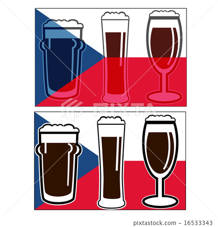 vector different beer glasses on national flag vector different beer glasses on national flag 16533343