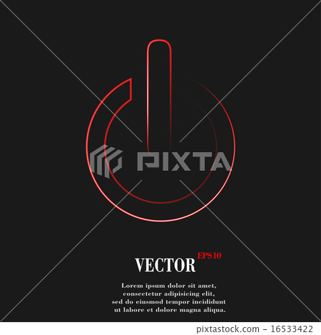 Power  icon symbol Flat modern web design with lon 16533422