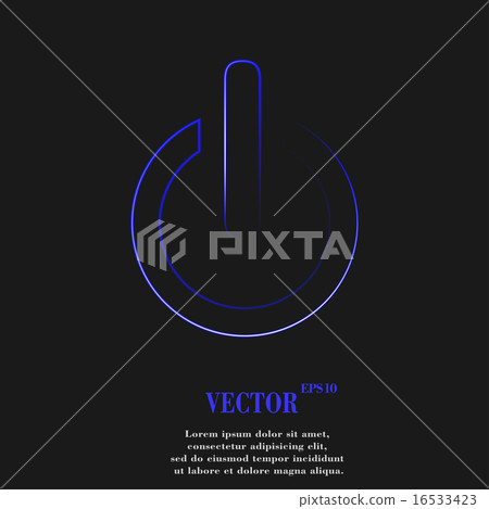 Power  icon symbol Flat modern web design with lon 16533423