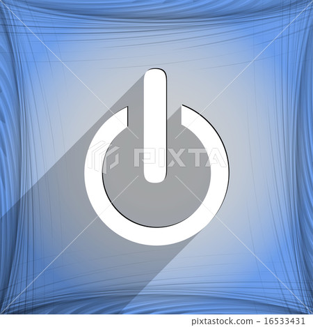 Power  icon symbol Flat modern web design with lon 16533431