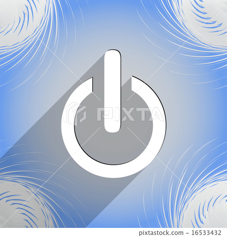 Power icon symbol Flat modern web design with lon Power icon symbol Flat modern web design with lon 16533432