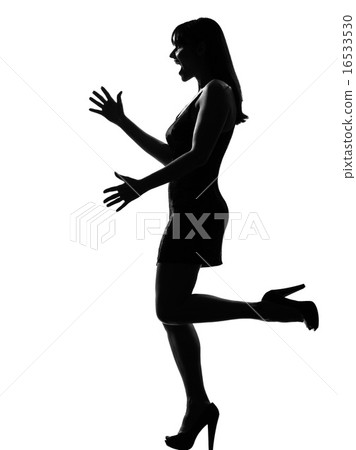 stylish silhouette woman happy welcoming stylish silhouette woman happy welcoming 16533530