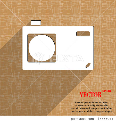 Photo camera icon symbol Flat modern web design wi - Stock Illustration ...