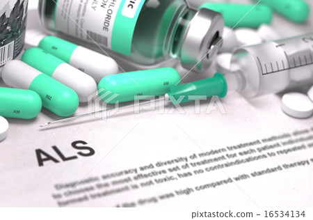 ALS Diagnosis. Medical Concept. 16534134