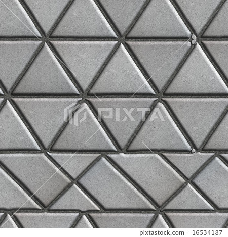 Grey Pave Slabs in the Form of Triangles and Other Geometric Shapes. 16534187