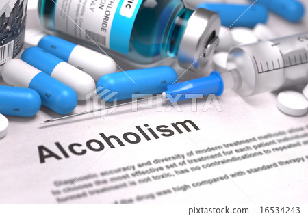 Diagnosis - Alcoholism. Medical Concept. 3D Render. Diagnosis - Alcoholism. Medical Concept. 3D Render. 16534243