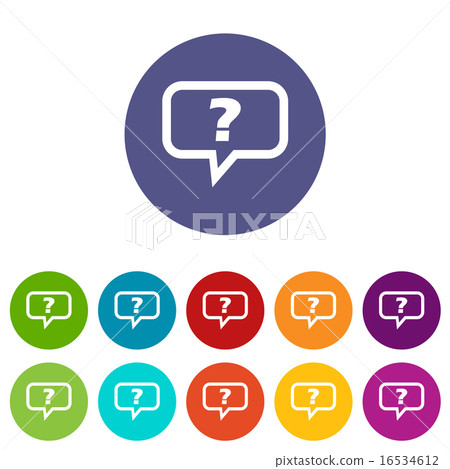 Question flat icon 16534612