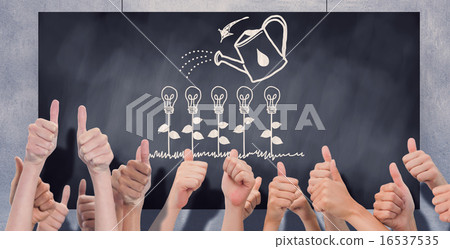 Composite image of group of hands giving thumbs up Composite image of group of hands giving thumbs up 16537535