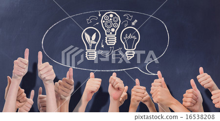 Composite image of group of hands giving thumbs up Composite image of group of hands giving thumbs up 16538208