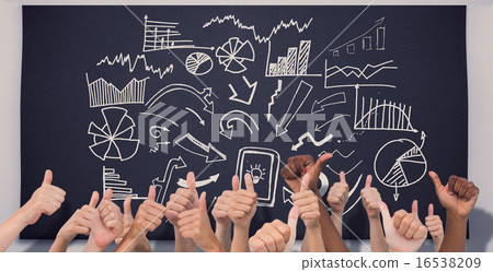 Composite image of hands giving thumbs up Composite image of hands giving thumbs up 16538209