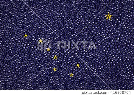 Alaska State Flag on stingray skin 16538704