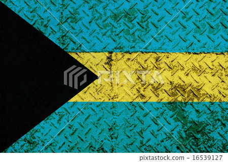 Bahamas flag painted on steel 16539127
