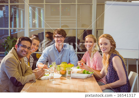 Business people having lunch 16541317