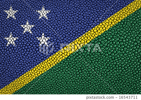 Solomon Islands Flag on stingray skin  16543711