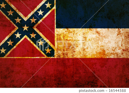 Mississippi State Flag on paper 16544388