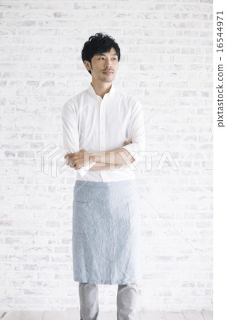 Male portrait, store clerk image 16544971
