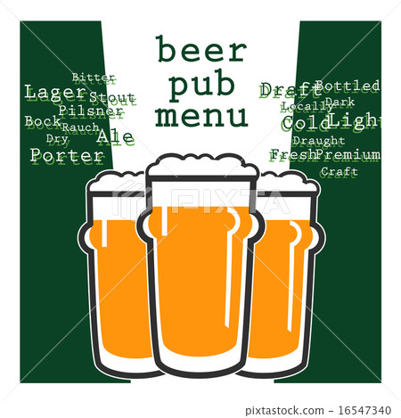 vector pub beer menu with typing themes about beer 16547340