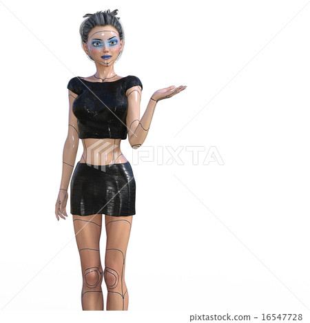 Beauty android perming 3DCG illustration material Beauty android perming 3DCG illustration material 16547728