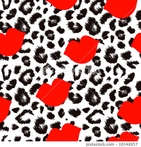 Leopard print pattern. Repeating seamless vector animal background  16548857