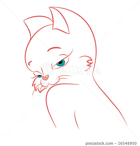 silhouette of a cute cat silhouette of a cute cat 16548950