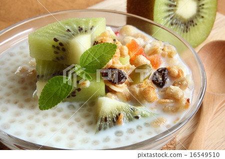 Chia seed granola dessert 16549510