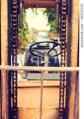 Yellow old folk lift truck - Instagram filter 16552550