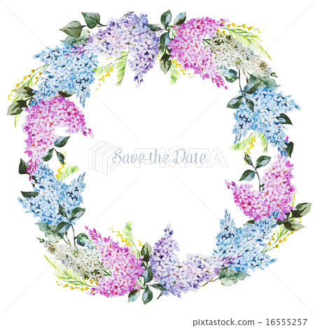 Watercolor floral wreath Watercolor floral wreath 16555257