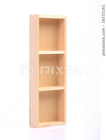 wood shelves isolated on white background 16555261