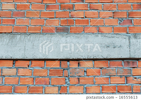 brick wall in residential building construction 16555613