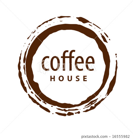 vector logo round imprint of coffee 16555982