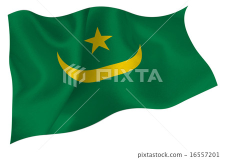 毛里塔尼亞國旗的旗幟 16557201