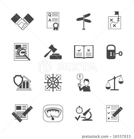 Legal Compliance Icons Set 16557815