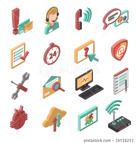 Support Isometric Icons Set - Stock Illustration [16558251] - PIXTA