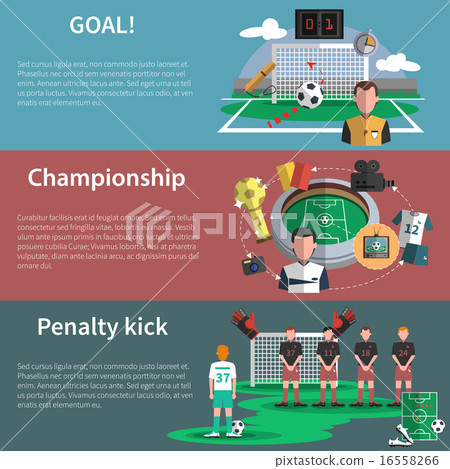 Soccer sport banners set 16558266