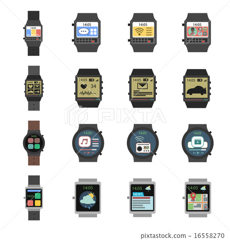 Smart Watch Icon Flat 16558270