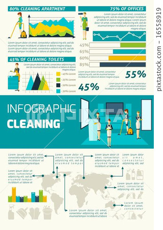 Cleaning In Rooms Infographics 16558919