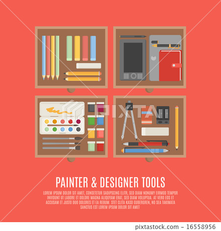 Painter And Designer Tools Concept Painter And Designer Tools Concept 16558956