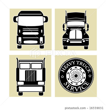 vector illustration set icons heavy truck service 16559031