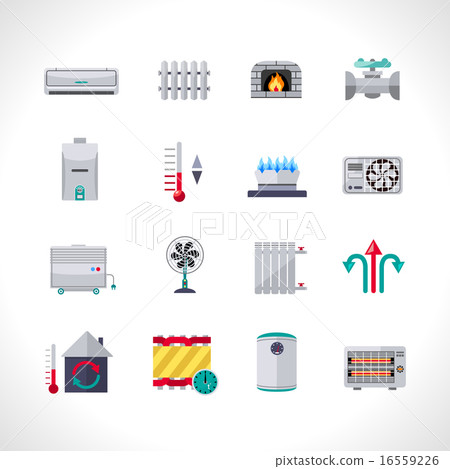 Heating Icons Set 16559226