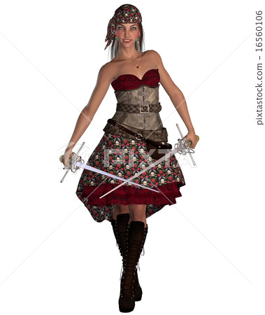 Pirate Woman with Bandana 16560106