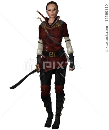 Female Warrior in Leather Armour Female Warrior in Leather Armour 16560110