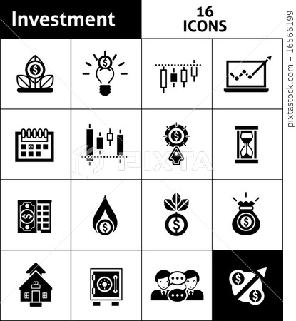 Investment Icons Black 16566199