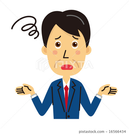 Troubled middle-aged man - Stock Illustration [16566434] - PIXTA