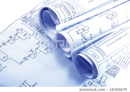Engineering electricity blueprint rolls 16566670