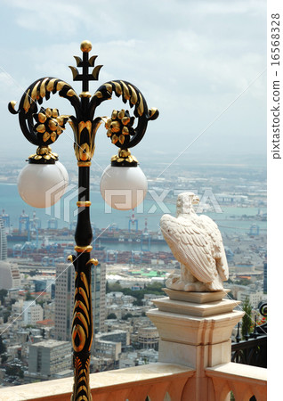 View of Haifa city and eagle statue,Israel View of Haifa city and eagle statue,Israel 16568328