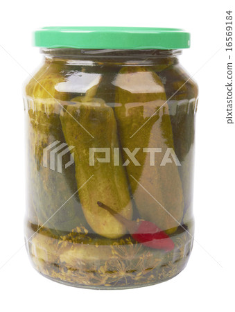 pickles in a glass jar 16569184