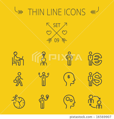Business thin line icon set - Stock Illustration [16569907] - PIXTA