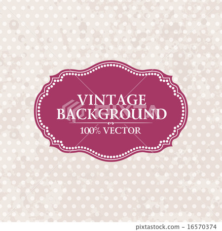 Frame on vintage background. Pink wallpaper with spots Grunge 16570374