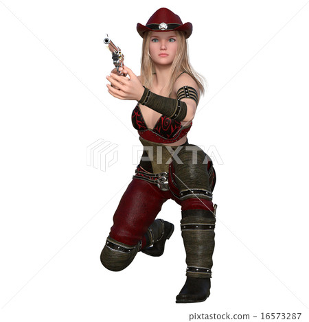 Female gunman Female gunman 16573287