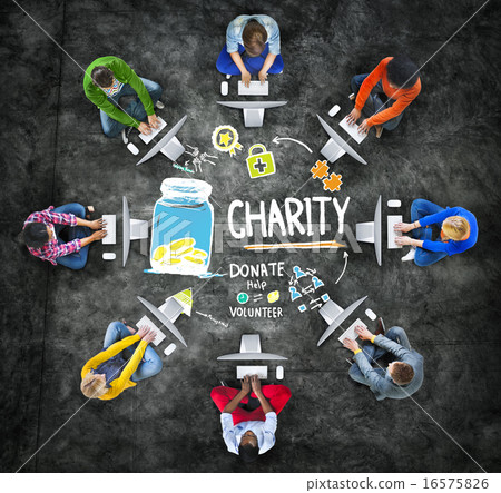 People Computer Support Give Help Donate Charity Concept 16575826